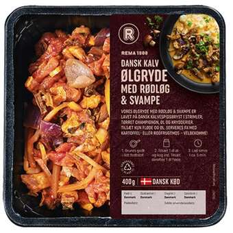 REMA 1000 Ølgryde m/rødløg og svampe, 400 g tilbud