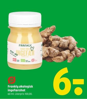 Frankly økologisk ingefærshot