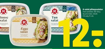Coop 365 K-salat pålægssalater tilbud