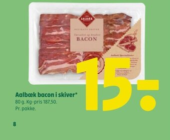 Coop 365 Aalbæk bacon i skiver tilbud