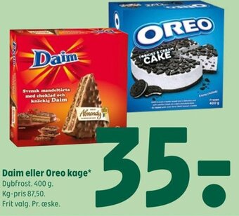 Coop 365 Daim eller Oreo kage tilbud