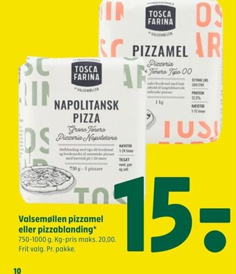 Coop 365 Valsemøllen pizzamel eller pizzablanding tilbud