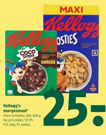 Coop 365 Kellogg's morgenmad tilbud