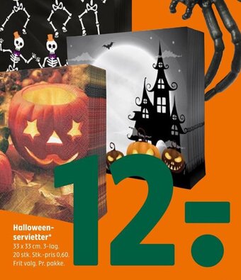 Coop 365 Halloween- servietter tilbud