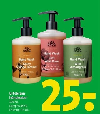 Coop 365 Urtekram håndsæbe tilbud