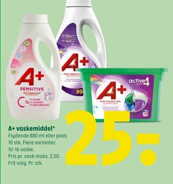 Coop 365 A+ vaskemiddel tilbud