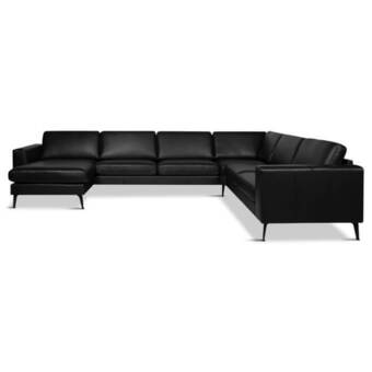 Sit´n Sleep Nova hjørnesofa m/chaiselong, sort læder tilbud