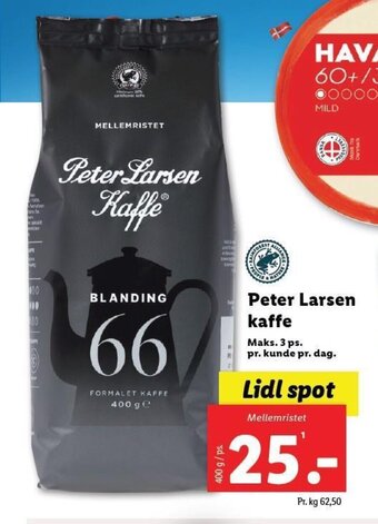 Lidl Peter Larsen kaffe tilbud