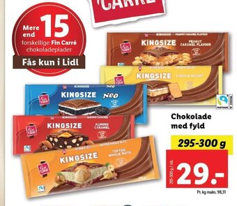 Lidl Chokolade med fyld tilbud
