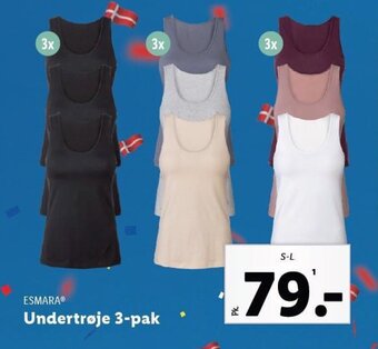 Lidl ESMARA Undertrøje 3-pak tilbud