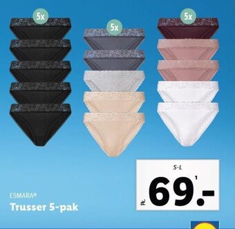 Lidl ESMARA Trusser 5-pak tilbud