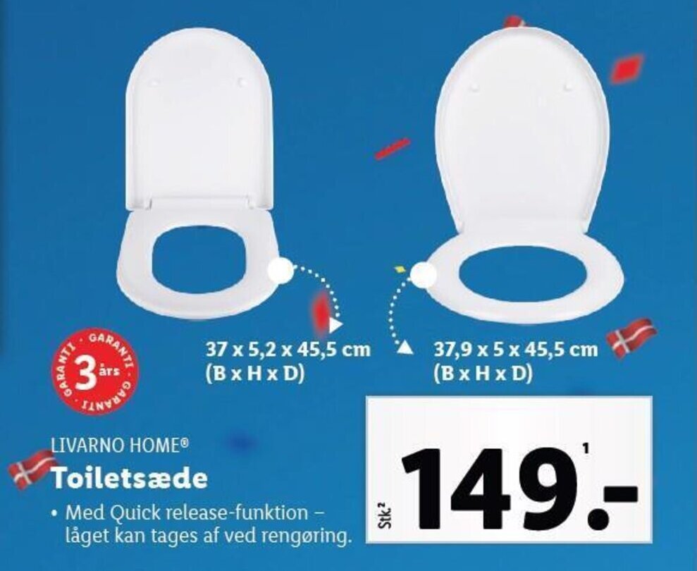 LIVARNO HOME Toiletsæde tilbud hos Lidl