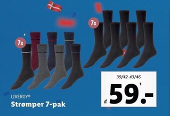 Lidl LIVERGY Strømper 7-pak tilbud
