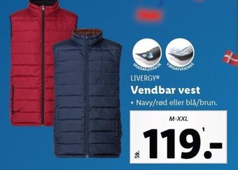 Lidl LIVERGY Vendbar vest tilbud