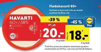 Lidl Flødehavarti 60+ tilbud