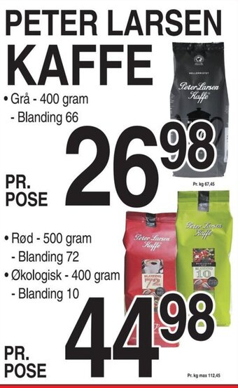 ABC Lavpris PETER LARSEN KAFFE tilbud
