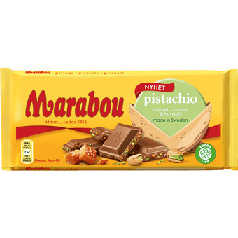 Marabou | marabou mælkechokolade pistachio | slik & snacks > chokolade