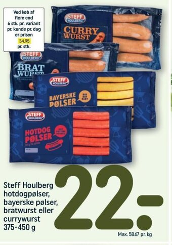 Steff Houlberg hotdogpølser, bayerske pølser, currywurst