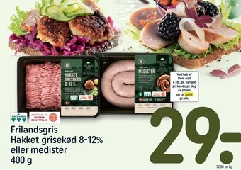 REMA 1000 Frilandsgris Hakket grisekød 8-12% eller medister tilbud