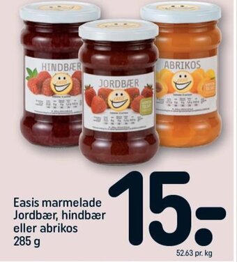 REMA 1000 Easis marmelade Jordbær, hindbær eller abrikos 285 g tilbud