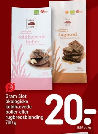 REMA 1000 Gram Slot økologiske koldhævede boller eller rugbrødsblanding tilbud