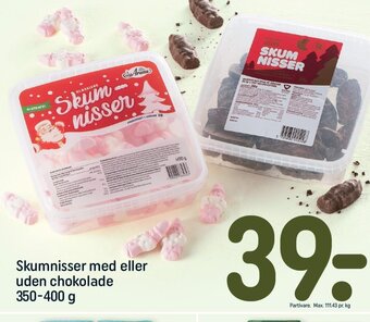 Skumnisser med eller uden chokolade