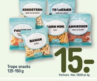 REMA 1000 Trope snacks 125-150 g tilbud