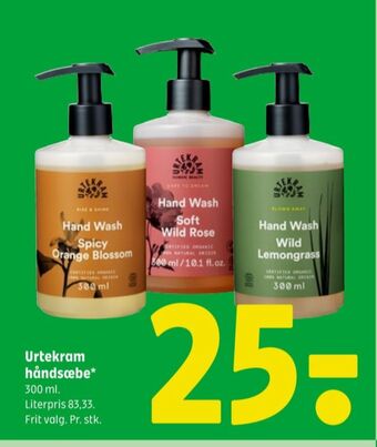 Coop 365 Urtekram flydende sæbe tilbud