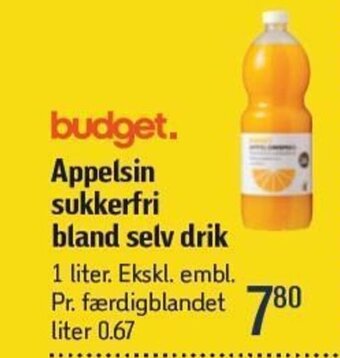 Appelsin sukkerfri bland selv drik
