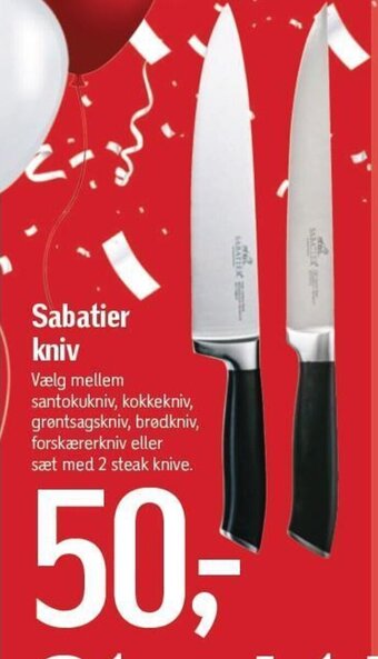 Føtex Sabatier kniv tilbud