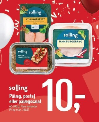 Føtex Pålæg, postej eller pålægssalat tilbud
