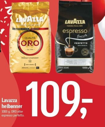 Føtex Lavazza helbønner 1000 g. tilbud