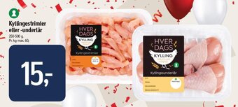 Føtex Kyllingestrimler eller-underlår tilbud