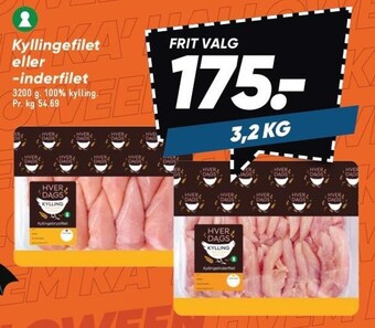 Bilka Kyllingefilet eller -inderfilet tilbud