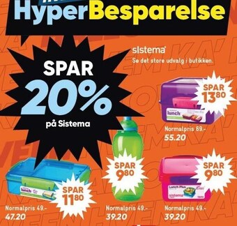 Bilka Spar 20% på sistema tilbud