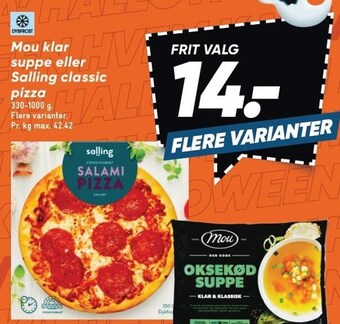 Bilka Mou klar suppe eller salling classic pizza tilbud