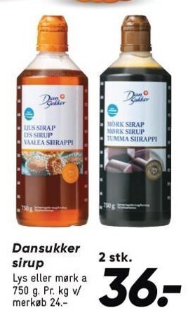 Bilka Dansukker sirup tilbud