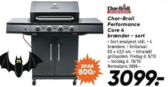 Bilka Char-broil perfomance core 4 brænder- sort tilbud