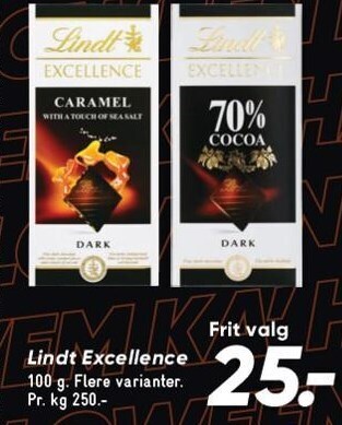 Bilka Lindt excellence tilbud