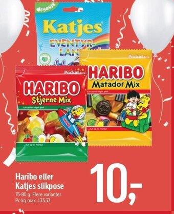 Føtex Haribo eller Katjes slikpose tilbud
