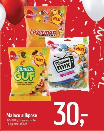 Føtex Malaco slikpose tilbud