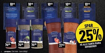 Løvbjerg Spar 25% på alle santa maria krydderier tilbud