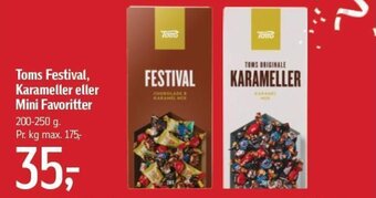 Føtex Toms Festival, Karameller eller Mini Favoritter tilbud