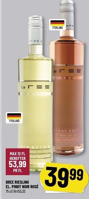 Bree riesling el. pinot noir rosè