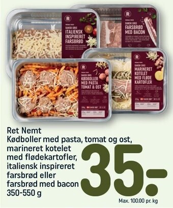 REMA 1000 Ret nemt færdigretter 350-550 g tilbud