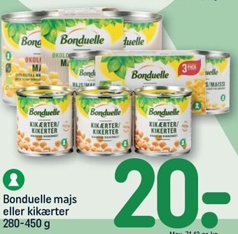 REMA 1000 Bonduelle majs eller kikærter tilbud