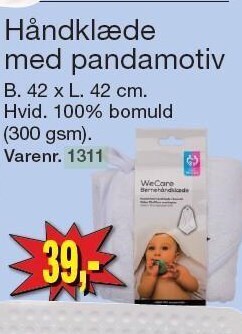 Harald Nyborg Håndklæde med pandamotiv tilbud