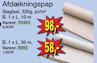 Harald Nyborg Afdækningspap tilbud