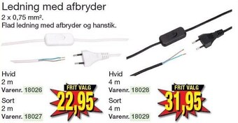 Harald Nyborg Ledning med afbryder tilbud