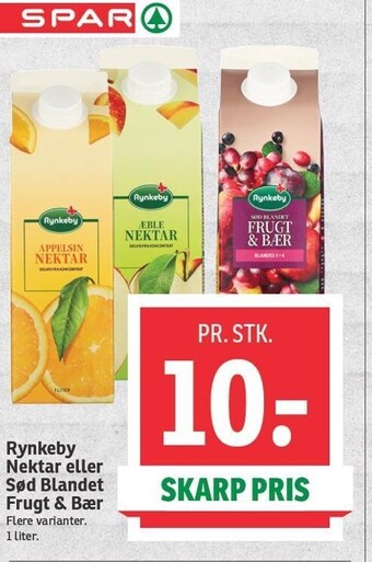 SPAR Rynkeby nektar eller sød blandet frugt & bær tilbud